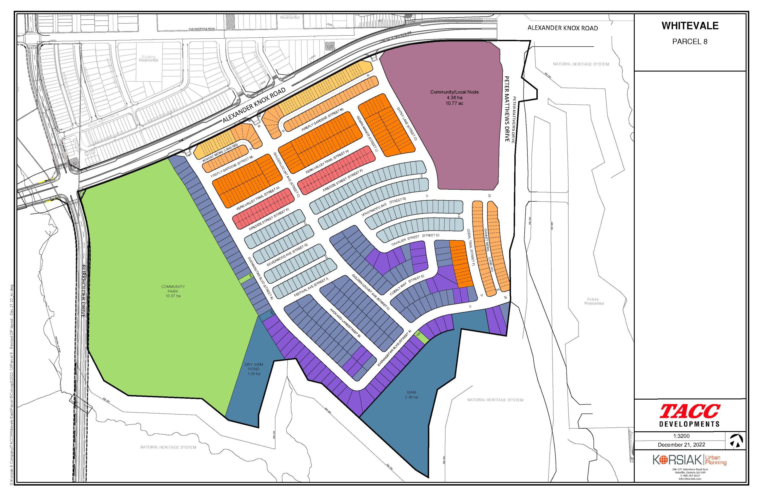 Korsiak Urban Planning - Pickering Portfolio - Alexander Knox Road, Greenfield Development - Pickering, Ontario